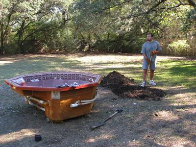 The pond begins